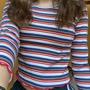long sleeve striped top!